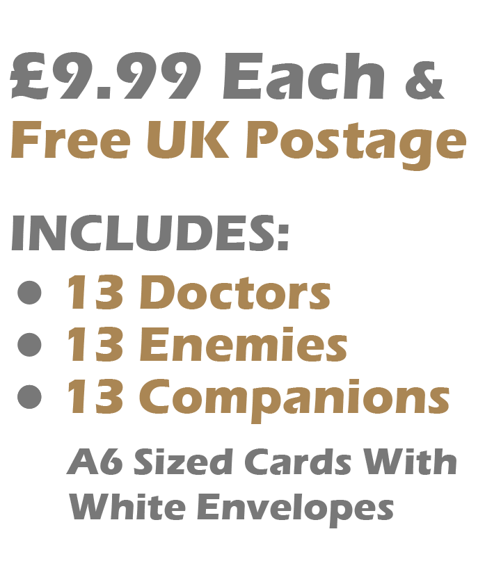 Dr Who DNA Card set £9.99 Includes 13 Drs, 13 Companions, 13 Enemies Cards